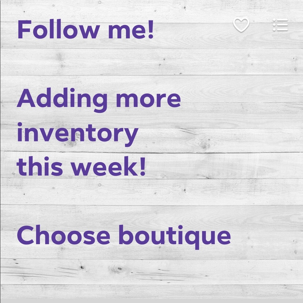 Adding more inventory this week.